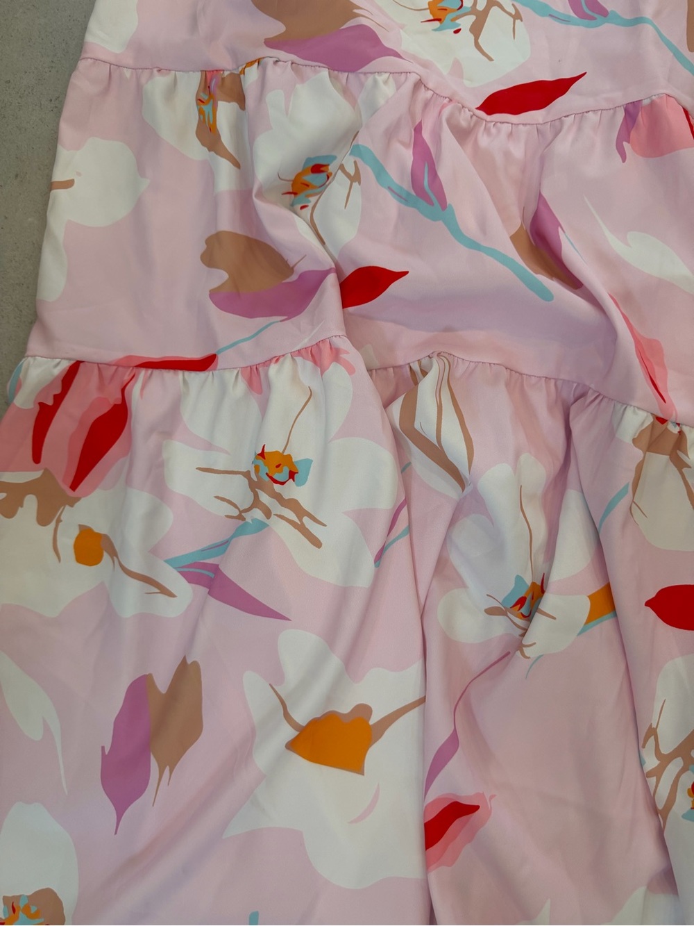 NWOT Floral Smocked Tie-Strap Maxi Dress - Picture 3 of 5